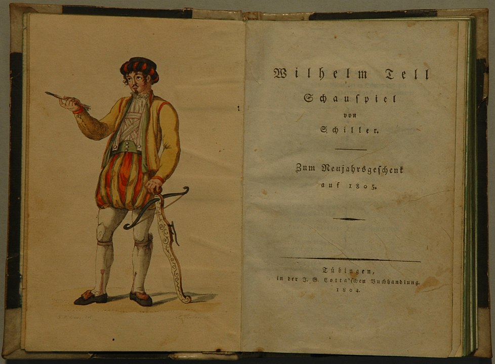 Darstellung Tells in der Erstausgabe von Schillers Drama, 1804